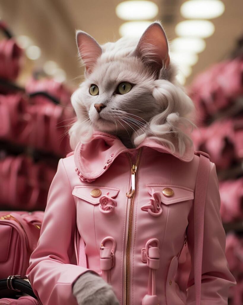Барби-кошка в пальто