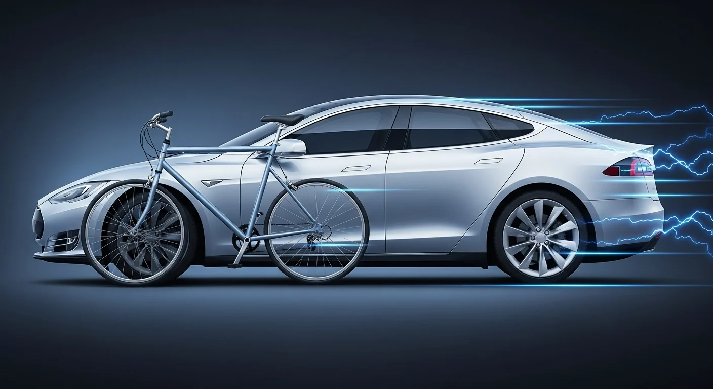 Метафора апгрейда (велосипед → Tesla)