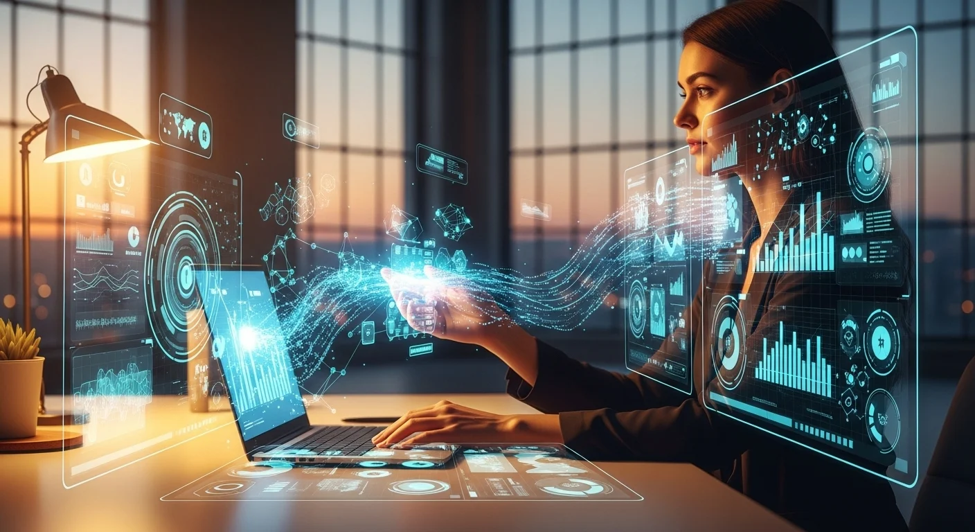 Современный профессионал за работой с AI